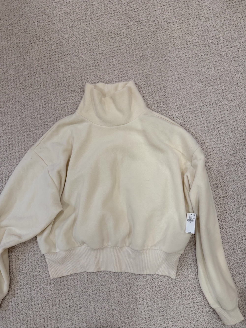 Old Navy Cozy Cream Turtleneck Sweatshirt - Women's Sweater
